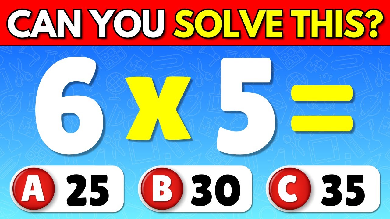 Can You Pass This Maths Quiz...? ✖️🧐➗ | Easy, Medium, Hard, Impossible 📚