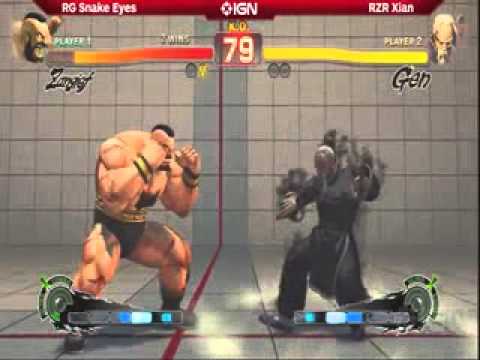 Ultra Street Figher 4   RG Snake Eyez vs  RZR Xian   Evo 2014