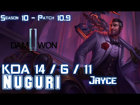 DWG Nuguri JAYCE vs ORNN Top - Patch 10.9 KR Ranked