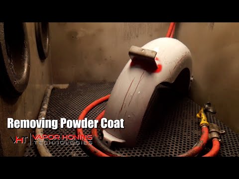 Motorcycle Fender: Removing Powder Coat - Vapor Honing Technologies
