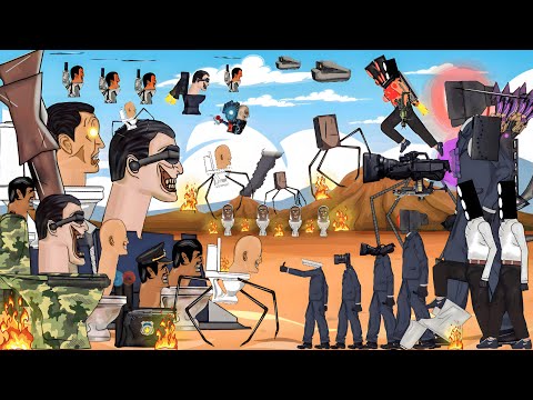 Skibidi toilet BOSS vs Camera man, Speaker man,Titan Tv man,Vacuum Toilet +More