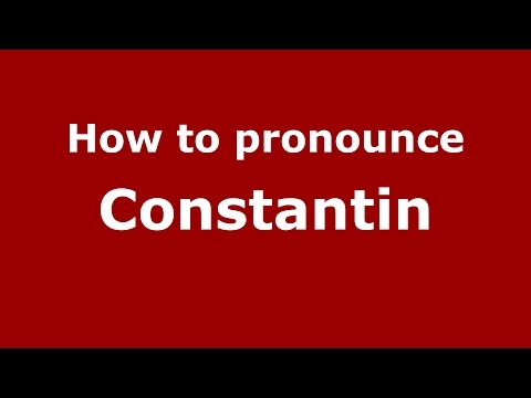 How to pronounce Constantin (Spanish/Argentina) - PronounceNames.com