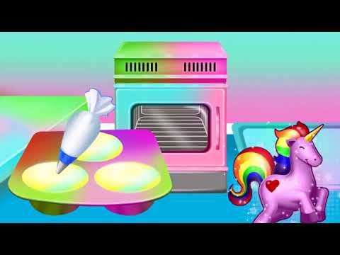 Unicorn Rainbow Cupcake Dessert Video