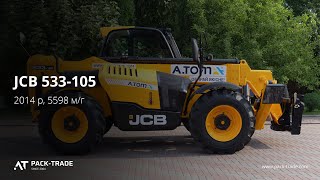 Телескопический погрузчик JCB 533-105 2014 г. 55 кВт. 5598,7 м/ч., № 3722 L