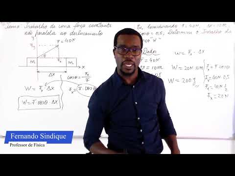 Lesson 3. Work done by a constant force not parallel to the displacement.