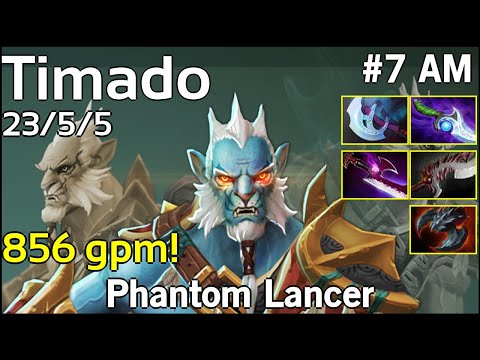 856 gpm! Timado  Phantom Lancer - Dota 2  7.19