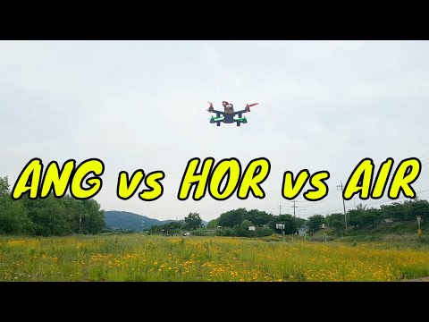 Racing drone Attitude(angle) vs Rate(Horizon) vs Acro(AIR) mode comparison