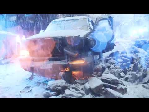 12-05-2020 Wrentham, MA - Heavy Snowfall - Pickup Truck Crashes Into Wall