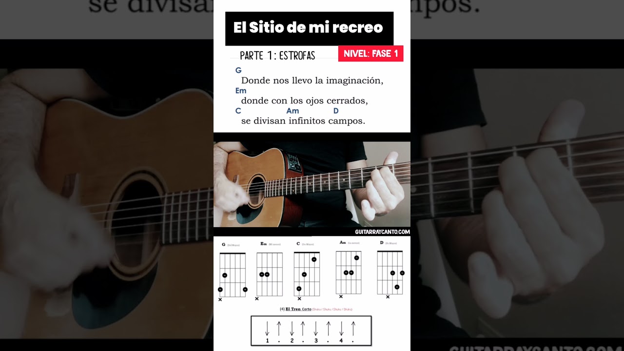 El Sitio de mi Recreo / Antonio Vega / Tutorial de Guitarra / Acordes + Ritmo