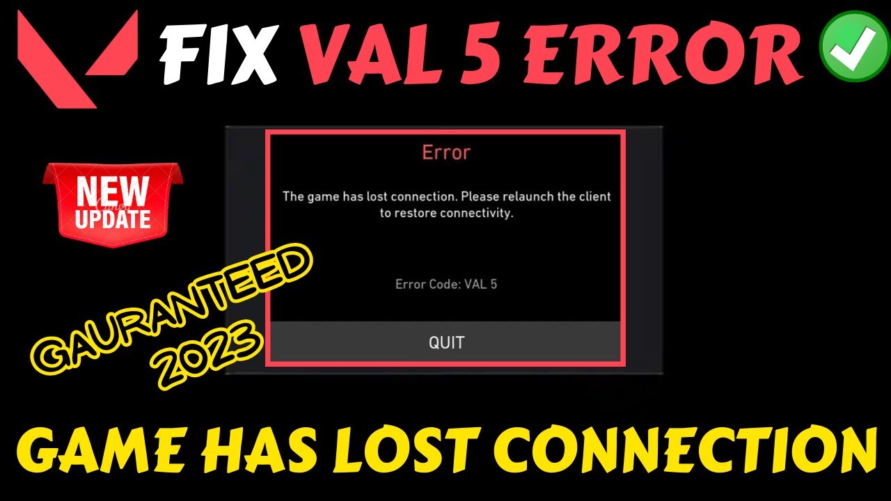 Val 5 Valorant VAL 5 エラーを修正する方法 - Japanese