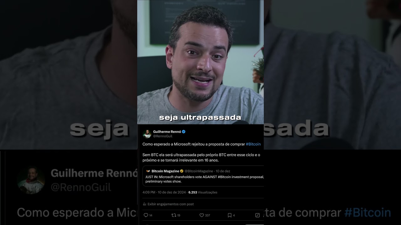 MICROSOFT REJEITA RESERVA DE BITCOIN!