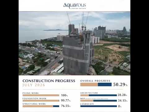 Aquarous Jomtien, Baufortschritt Juli 2026