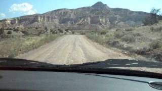 My dad and I driving out of Christ in the Desert Monastery, July 10, 2008