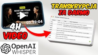 Jak Zrobić Transkrypcję Filmu za Darmo! OpenAI WHISPER