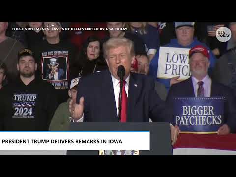 Trump speech in Iowa retells 'brilliant' capture of Nicolás Maduro from home in Venezuela