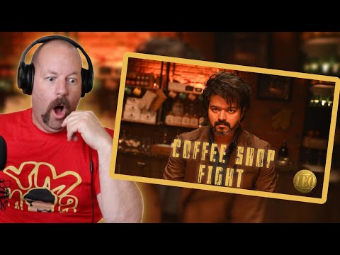 LEO COFFEE SHOP FIGHT SCENE REACTION!!! | Thalapathy Vijay | Lokesh Kanagaraj | Dad's Den