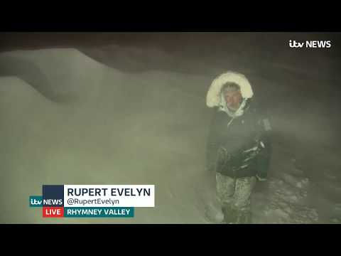 ITV News correspondent reports live amid Siberia-like conditions in Wales | ITV News