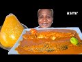 African food mukbang/ fish pepper soup with stash fufu Nigeria food ASMR mukbang/ eating Sound ASMR