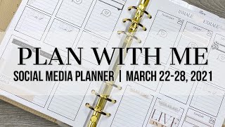 Plan with Me | Social Media Planner | March 22-28, 2021 #notiq #socialmediaplanner