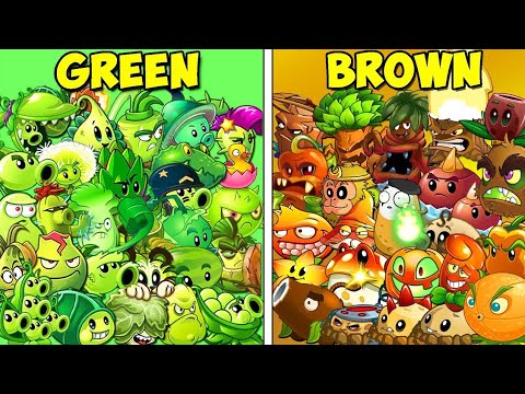 2024Team GREEN vs BROWN-ORANGE Plants - Who Will Win? - PvZ 2 Team Plant vs Team Plant   #plantsvs