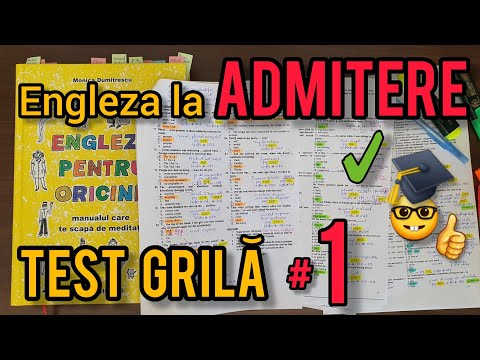Lecţia # 311 – Engleza la ADMITERE ✍️🤓🎓 – rezolvăm împreună TESTE GRILĂ ✅️❌️ – part 1