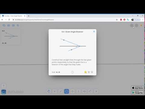 6.4 Euclidea   Given Angle Bisector   4L 4E