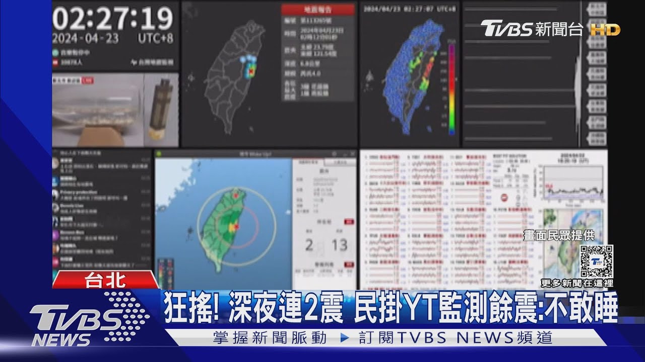 狂搖！深夜連2震　民掛YT監測餘震：不敢睡
