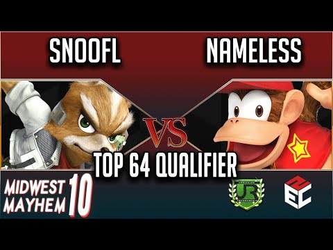 Midwest Mayhem 10 TOP 64 QUALIFIER - SNooFL (Fox) vs NameLess (Diddy Kong)