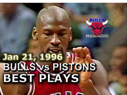 Jan 21 1996 Bulls vs Pistons highlights