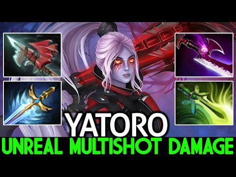 YATORO [Drow Ranger] Rampage Mode On Unreal Multishot Damage Dota 2