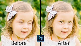 How to Swap Face in Photoshop | Close Eyes Open in Photoshop