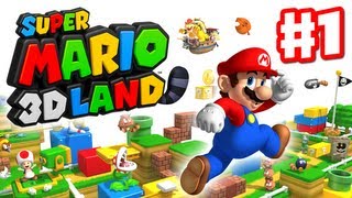 Super Mario 3D Land - Walkthrough Part 1 - World 1 (Nintendo 3DS Gameplay)