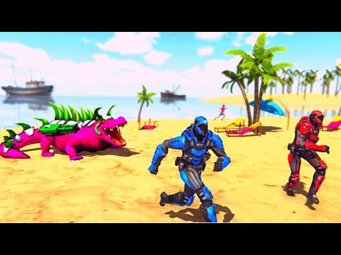 New Real Robot Crocodile Simulator Robot Transform City Rescue Mission Android Gameplay