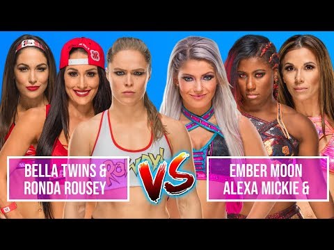 Ronda Rousey & Nikki Bella & Brie Bella vs. Alexa Bliss & Mickie James & Ember Moon - WWE 2K18
