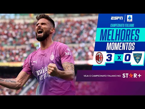 Gols e lances de Milan x Lecce
