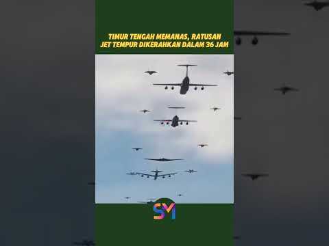 Timur Tengah Memanas, Ratusan Jet Tempur Dikerahkan dalam 36 Jam #militarynews