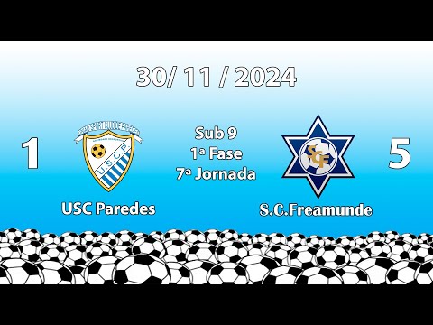 (2024 - 2025) Sub9 - Fase 1 7ªJornada USC Paredes 1 - S.C.Freamunde - 5