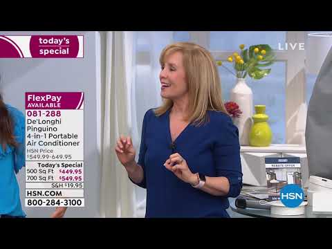 De'Longhi Pinguino 4in1 700 Sq. Ft. Portable AC + Heat  ...