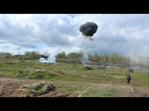 Nachstellung von Szenen aus dem Kampf um Stettin 1945