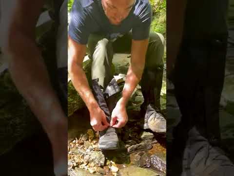 The proper way to put on and adjust your Pike Trail Hiking, Hunting, Snowshoeing Leg Gaiters