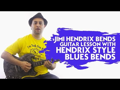 Jimi Hendrix bends - guitar lesson with Hendrix style blues bends