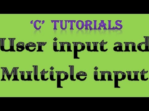 C Programming Tutorial   5 User Input Multiple input