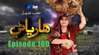 Sindh TV Soap Serial HARYANI EP 100 - 3-10-2017 - 