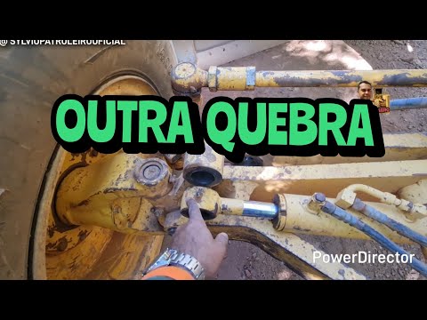 OUTRA QUEBRA NA MOTONIVELADORA / Patrola grader niveleuse operador Patroleiro caterpillar 
