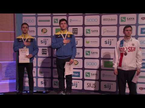 2017 European Championship 10m, Maribor, Slovenia   Victory Ceremony, Running Target Mixed Men Junio