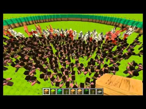 Minecraft - IRON GOLEM VS. 1000 MUTANTS mob battle