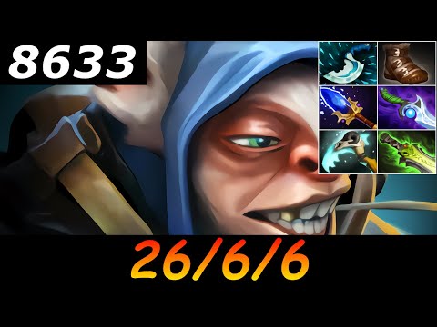 Dota 2 Meepo 8633 MMR 26/6/6 (Kills/Deaths/Assists) Ranked Full Gameplay