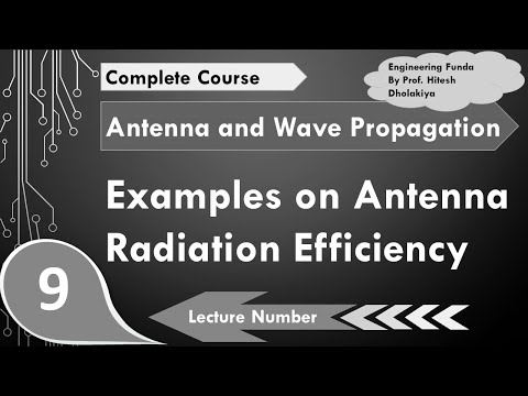Examples on Antenna Radiation Efficiency in Antennas and wave Propagation by Engineering Funda