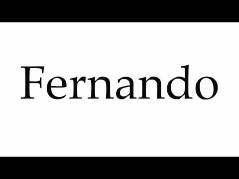 How to Pronounce Fernando