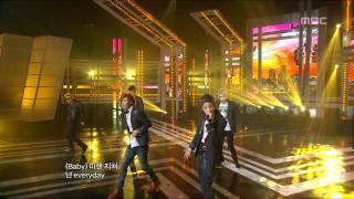 Download lagu M.I.B - Only Hard For Me, 엠아이비 - 나만 힘들게, Music Core 20120609 mp3